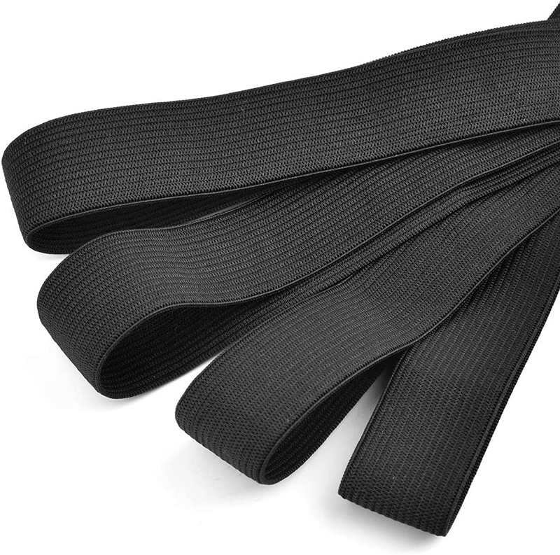 71004 1" x 1.25 yds black braided elastic