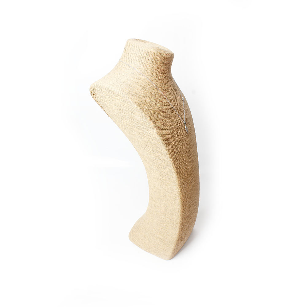 67227A 3-D Twine Decorative Mannequin Bust Jewelry Stand
