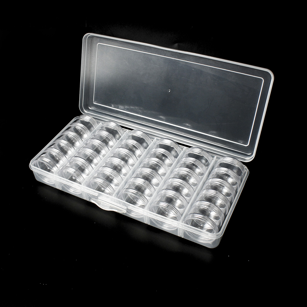 29549 Hot sale Clear Plastic Jewelry Bead Storage Box Small Round