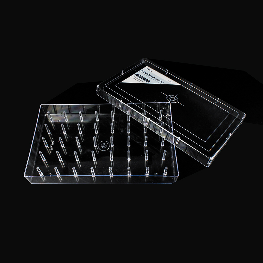 29539 40 spool custom transparent plastic storage box 