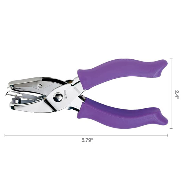 21448 Hole Puncher with Soft Grip Handles for Paper and Crafts Round Circle Shape