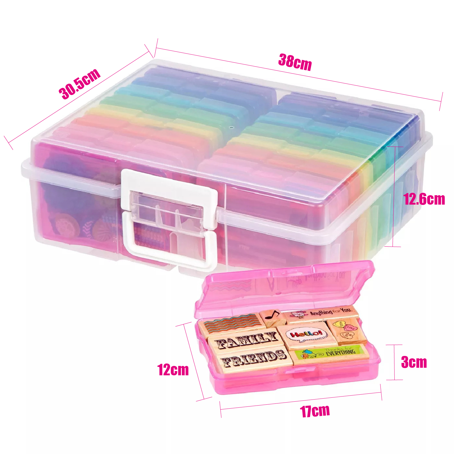 29514C Recollections Photo Box & Craft Keeper (Multicolor)