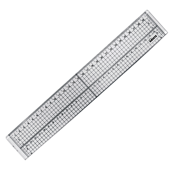 21495 Acrylic Ruler with Metal Edge