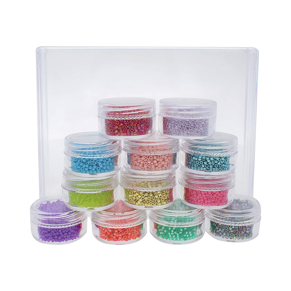 21817 Clear Plastic Bead Storage System with 12 inner boxes 