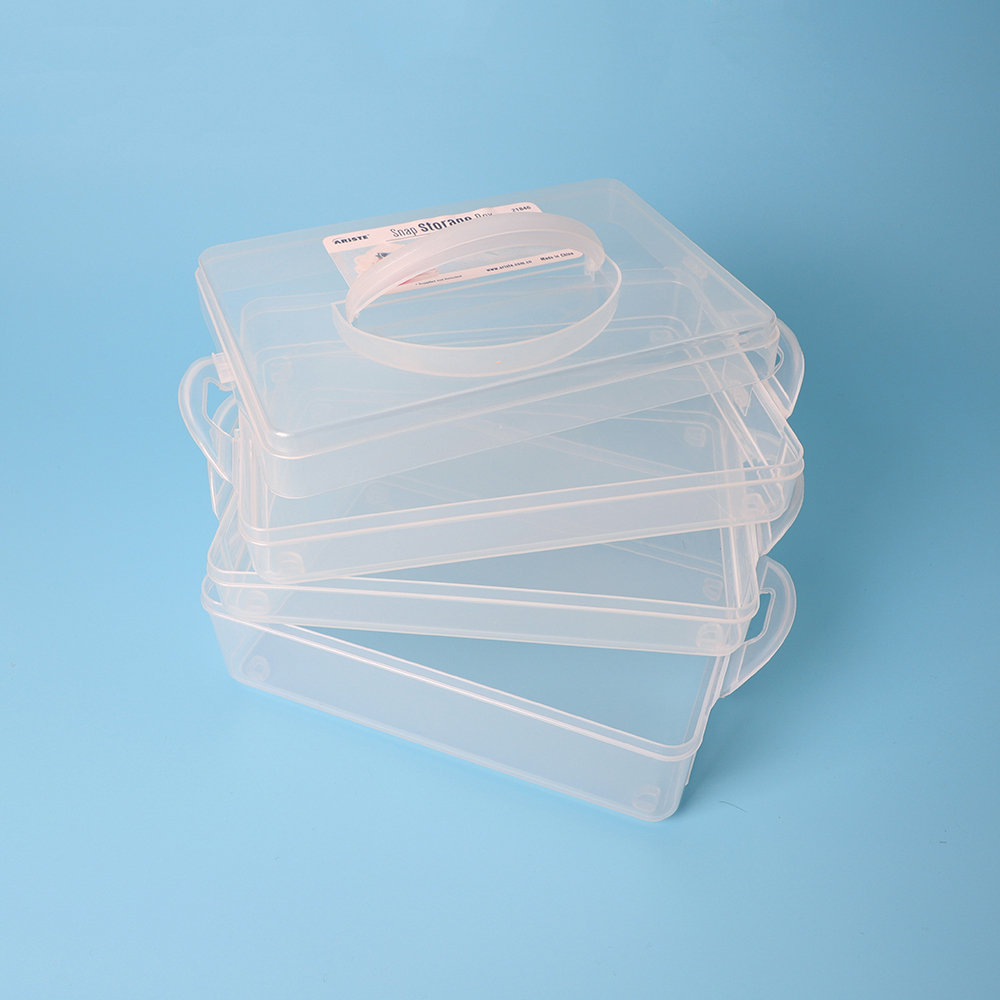 21846b Clear Plastic Hard Plastic Snap Box 