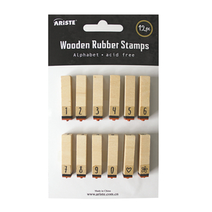 25384 Number Wooden Rubber Stamps