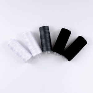 70703 Polyester Sewing Thread, black white grey